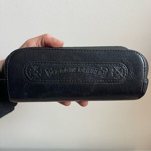 Chrome Hearts Black Leather Sunglasses case